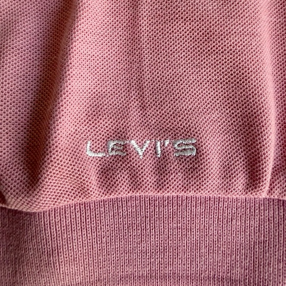 Vintage Levi’s Shirts Polo Men’s L Pink Dusty Rose Knit Made in Korea - Picture 3 of 9